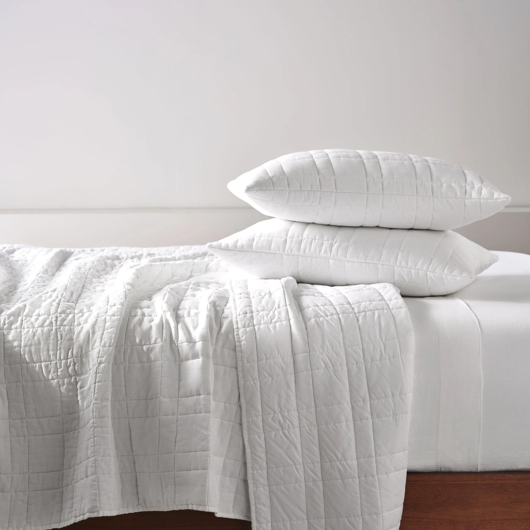 Washed European Linen Quilted Sham Set - Image 8